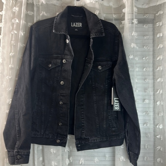 Lazer Other - Lazer Black Denim Jean Vintage Wash Jacket